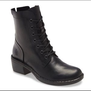 FLY LONDON Leather Rubber Heel